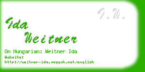 ida weitner business card